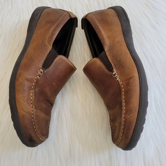Cole Haan Mens Sz 9.5 Loafer Brown Leather Slip On Dress Driving Shoes 12602 main image 12